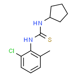 ChemSpider 2D Image | 1-(2-Chloro-6-methylphenyl)-3-cyclopentylthiourea | C13H17ClN2S