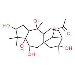 ChemSpider 2D Image | 3,5,6,10,16-Pentahydroxygrayanotoxan-14-yl acetate | C22H36O7