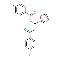 ChemSpider 2D Image | 1,5-di(4-fluorophenyl)-3-(2-furyl)pentane-1,5-dione | C21H16F2O3