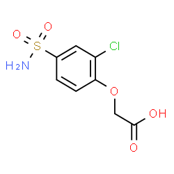 ChemSpider 2D Image | (2-Chloro-4-sulfamoylphenoxy)acetic acid | C8H8ClNO5S