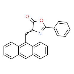 ChemSpider 2D Image | 4-(9-Anthrylmethylene)-2-phenyl-1,3-oxazol-5(4H)-one | C24H15NO2