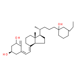 ChemSpider 2D Image | (1R,5Z)-5-[(2E)-2-{(1R,3aS,7aR)-1-[(2R)-6-Butyl-6-hydroxy-2-decanyl]-7a-methyloctahydro-4H-inden-4-ylidene}ethylidene]-4-methylene-1,3-cyclohexanediol | C33H56O3