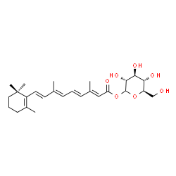 ChemSpider 2D Image | O~15~-[(3R,4S,5S,6R)-3,4,5-Trihydroxy-6-(hydroxymethyl)tetrahydro-2H-pyran-2-yl]retinoic acid | C26H38O7