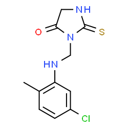 ChemSpider 2D Image | 3-[(5-chloro-2-methylanilino)methyl]-2-thioxoimidazolidin-4-one | C11H12ClN3OS