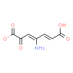 ChemSpider 2D Image | 4-Amino-6-carboxy-2-oxohexa-3,5-dienoate | C7H6NO5