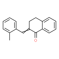 ChemSpider 2D Image | 2-(2-Methylbenzylidene)-3,4-dihydro-1(2H)-naphthalenone | C18H16O