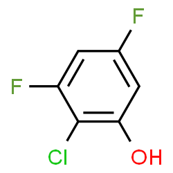 ChemSpider 2D Image | 2-Chlor-3,5-difluorbenzolol | C6H3ClF2O