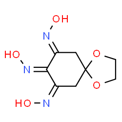 ChemSpider 2D Image | 1,4-dioxaspiro[4.5]decane-7,8,9-trione trioxime | C8H11N3O5