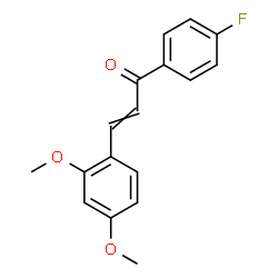 ChemSpider 2D Image | 3-(2,4-Dimethoxyphenyl)-1-(4-fluorophenyl)-2-propen-1-one | C17H15FO3