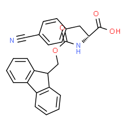 ChemSpider 2D Image | Fmoc-D-Phe(4-CN)-OH | C25H20N2O4