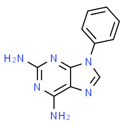 ChemSpider 2D Image | 9-Phenyl-9H-purine-2,6-diamine | C11H10N6