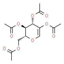 ChemSpider 2D Image | D-Arabino-Hex-1-enopyranose, 1-deoxy-, tetraacetate | C14H18O9