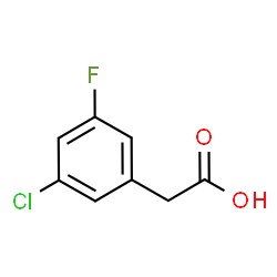 ChemSpider 2D Image | 3-Chloro-5-fluorophenylacetic acid | C8H6ClFO2
