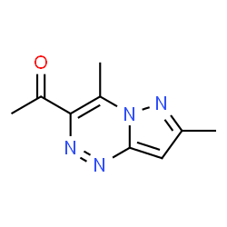 ChemSpider 2D Image | 1-(4,7-Dimethylpyrazolo[5,1-c][1,2,4]triazin-3-yl)ethanone | C9H10N4O