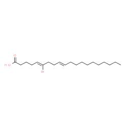 ChemSpider 2D Image | 6-bromo-5,9-eicosadienoic acid | C20H35BrO2