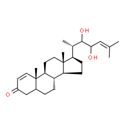 ChemSpider 2D Image | 22,23-dihydroxycholesta-1,24-dien-3-one | C27H42O3