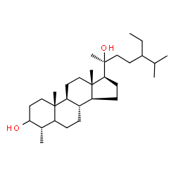 ChemSpider 2D Image | 24-ethyl-4a-methyl-cholestane-3,20-diol | C30H54O2