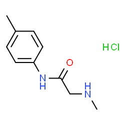 ChemSpider 2D Image | 2-(methylamino)-N-(4-methylphenyl)acetamide hydrochloride | C10H15ClN2O