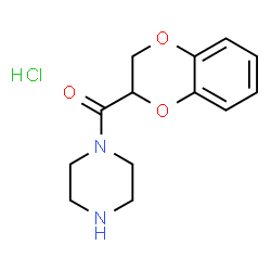 ChemSpider 2D Image | N-[(1,4-Benzodioxane-2-yl)Carboxyl] piperazine hydrochloride | C13H17ClN2O3