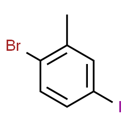 ChemSpider 2D Image | 1-Bromo-4-iodo-2-methylbenzene | C7H6BrI