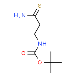 ChemSpider 2D Image | tert-butyl 3-amino-3-thioxopropylcarbamate | C8H16N2O2S