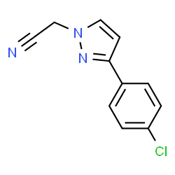 ChemSpider 2D Image | 3-(4-Chlorophenyl)-1H-pyrazole-1-acetonitrile | C11H8ClN3