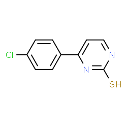 ChemSpider 2D Image | 4-(4-chlorophenyl)pyrimidine-2-thiol | C10H7ClN2S