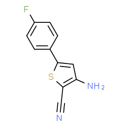 ChemSpider 2D Image | 3-Amino-2-cyano-5-(4-fluorophenyl)thiophene | C11H7FN2S