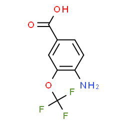 ChemSpider 2D Image | 4-Amino-3-(trifluoromethoxy)benzoic acid | C8H6F3NO3