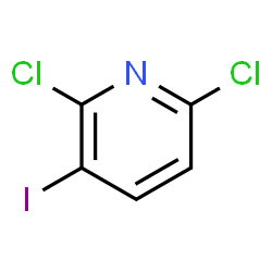 ChemSpider 2D Image | 2,6-Dichloro-3-iodopyridine | C5H2Cl2IN
