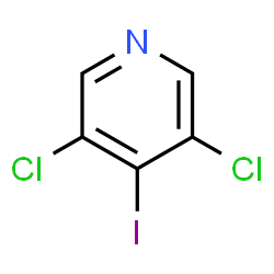 ChemSpider 2D Image | 3,5-Dichloro-4-iodopyridine | C5H2Cl2IN