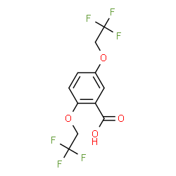 ChemSpider 2D Image | 2,5-Bis(2,2,2-trifluoroethoxy)benzoic acid | C11H8F6O4