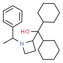 ChemSpider 2D Image | dicyclohexyl[1-(1-phenylethyl)-2-azetidinyl]methanol | C24H37NO