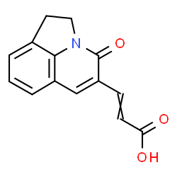 ChemSpider 2D Image | 3-(4-Oxo-1,2-dihydro-4H-pyrrolo[3,2,1-ij]quinolin-5-yl)acrylic acid | C14H11NO3