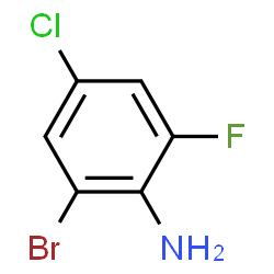 ChemSpider 2D Image | 2-Bromo-4-chloro-6-fluoroaniline | C6H4BrClFN