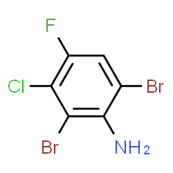ChemSpider 2D Image | 2,6-Dibromo-3-chloro-4-fluoroaniline | C6H3Br2ClFN