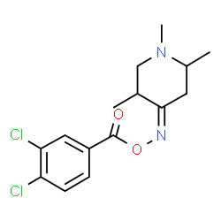 ChemSpider 2D Image | (3,4-Dichlorophenyl){[(Z)-(1,2,5-trimethyl-4-piperidinylidene)amino]oxy}methanone | C15H18Cl2N2O2