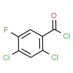 ChemSpider 2D Image | 2,4-Dichloro-5-fluorobenzoyl chloride | C7H2Cl3FO
