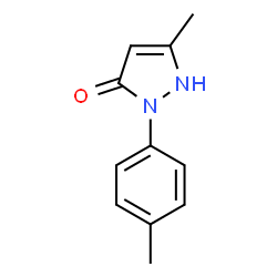 ChemSpider 2D Image | 1-(p-Tolyl)-3-methyl-5-pyrazolone | C11H12N2O