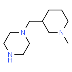 ChemSpider 2D Image | 1-(N-Methylpiperidin-3-yl-methyl)piperazine | C11H23N3