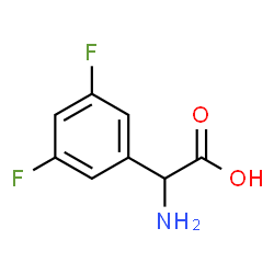 ChemSpider 2D Image | Amino(3,5-difluorophenyl)acetic acid | C8H7F2NO2
