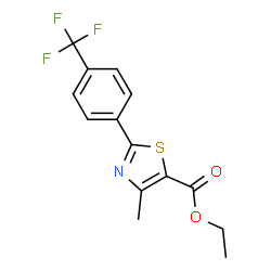 ChemSpider 2D Image | Ethyl 4-methyl-2-[4-(trifluoromethyl)phenyl]thiazole-5-carboxylate | C14H12F3NO2S