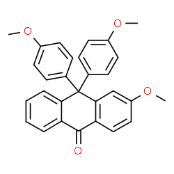 ChemSpider 2D Image | 3-Methoxy-10,10-bis(4-methoxyphenyl)-9(10H)-anthracenone | C29H24O4