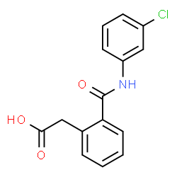 ChemSpider 2D Image | {2-[(3-Chlorophenyl)carbamoyl]phenyl}acetic acid | C15H12ClNO3