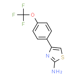 ChemSpider 2D Image | 4-(4-(Trifluoromethoxy)phenyl)thiazol-2-amine | C10H7F3N2OS