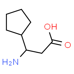 ChemSpider 2D Image | 3-Amino-3-cyclopentylpropanoic acid | C8H15NO2