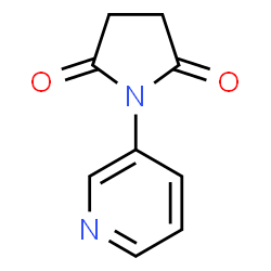 ChemSpider 2D Image | 1-(3-pyridyl)pyrrolidine-2,5-dione | C9H8N2O2