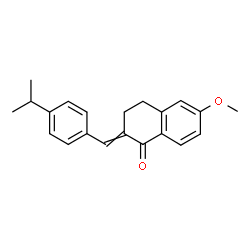 ChemSpider 2D Image | 2-(4-Isopropylbenzylidene)-6-methoxy-3,4-dihydro-1(2H)-naphthalenone | C21H22O2