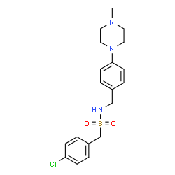 ChemSpider 2D Image | (4-chlorophenyl)-N-[4-(4-methylpiperazino)benzyl]methanesulfonamide | C19H24ClN3O2S
