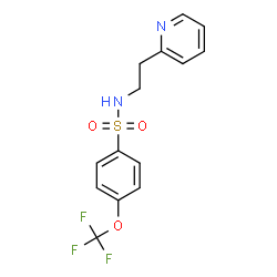 ChemSpider 2D Image | N-[2-(2-Pyridinyl)ethyl]-4-(trifluoromethoxy)benzenesulfonamide | C14H13F3N2O3S